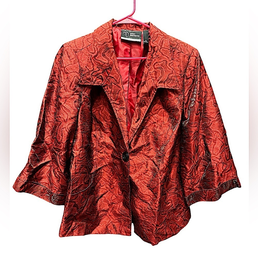 Added dimensions Catherine’s Collection Red Jacket 1X